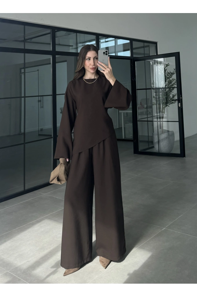 Arkadan Bağlamalı Asimetrik Kahve Takım