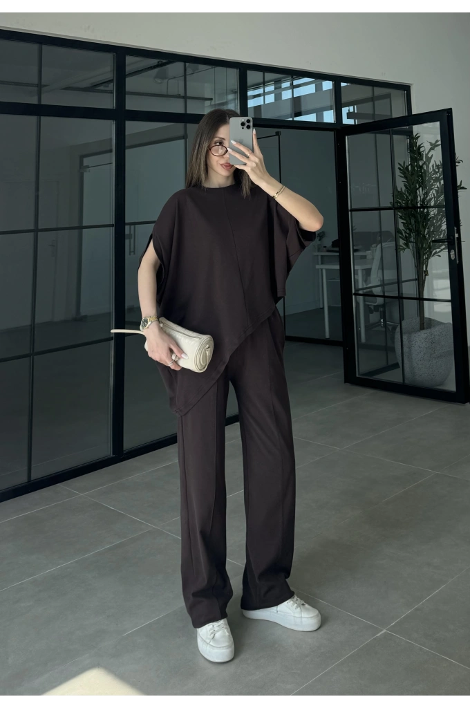 Çapraz Kesim Kahve Basic Takım