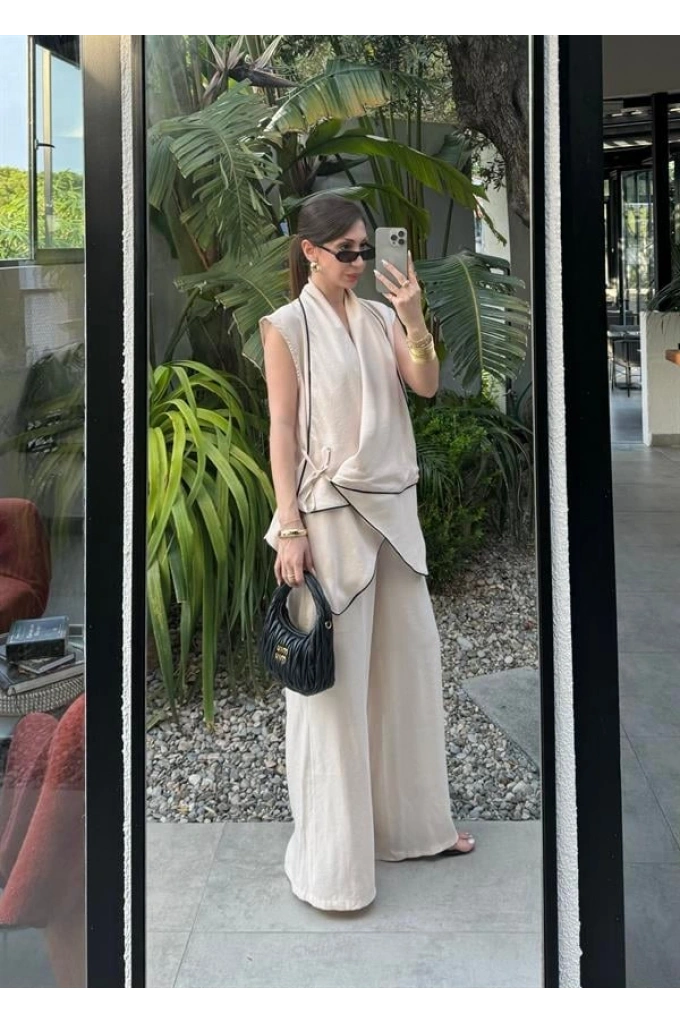 Dora Kruvaze Modal Bej Takım