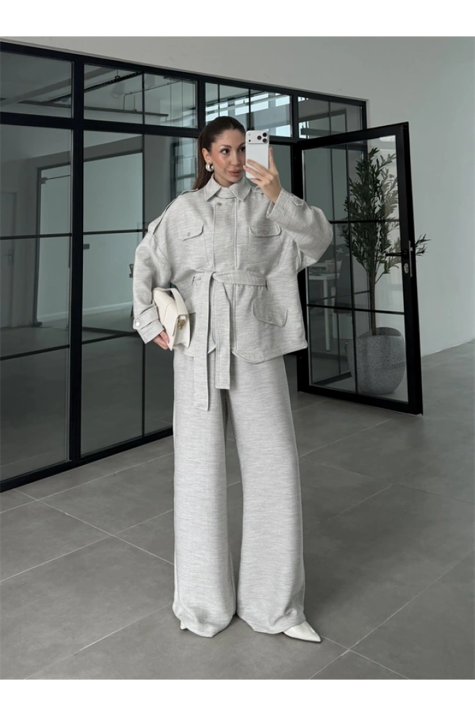 Gri Premium Ceket Pantolon Takım