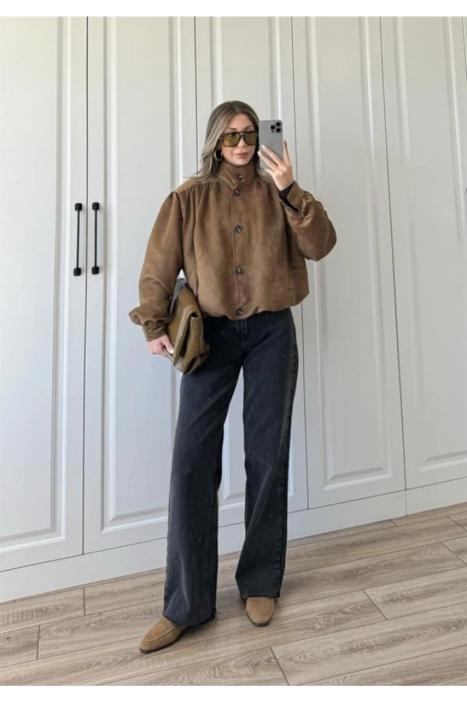 Hot Yükselbel Premium Siyah Palazzo Jean