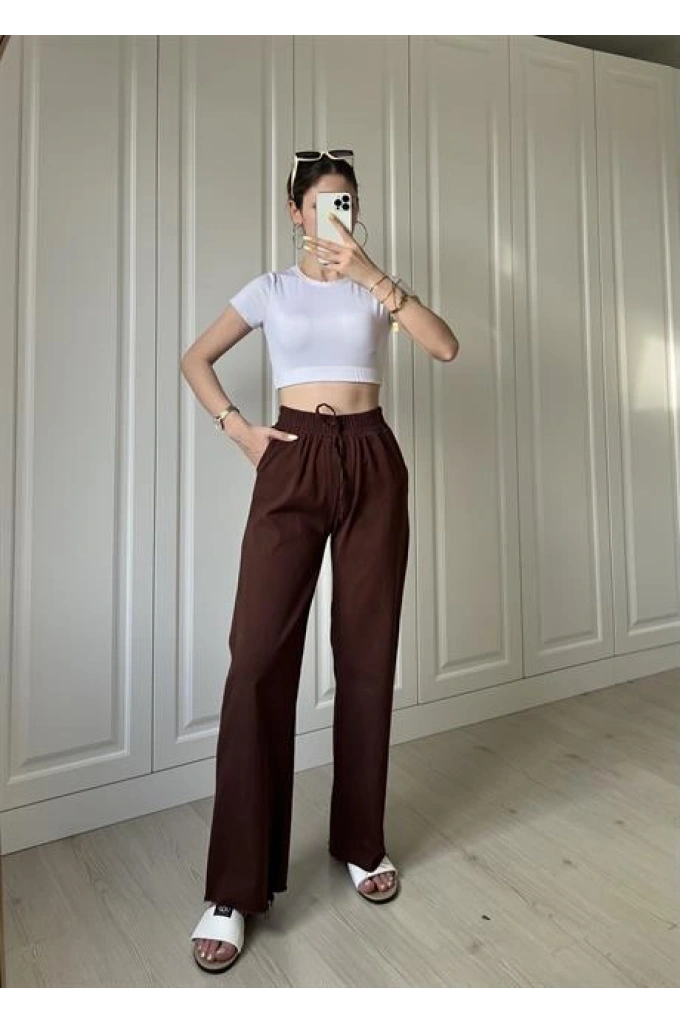 Kahve Yazlık Coton Pantolon
