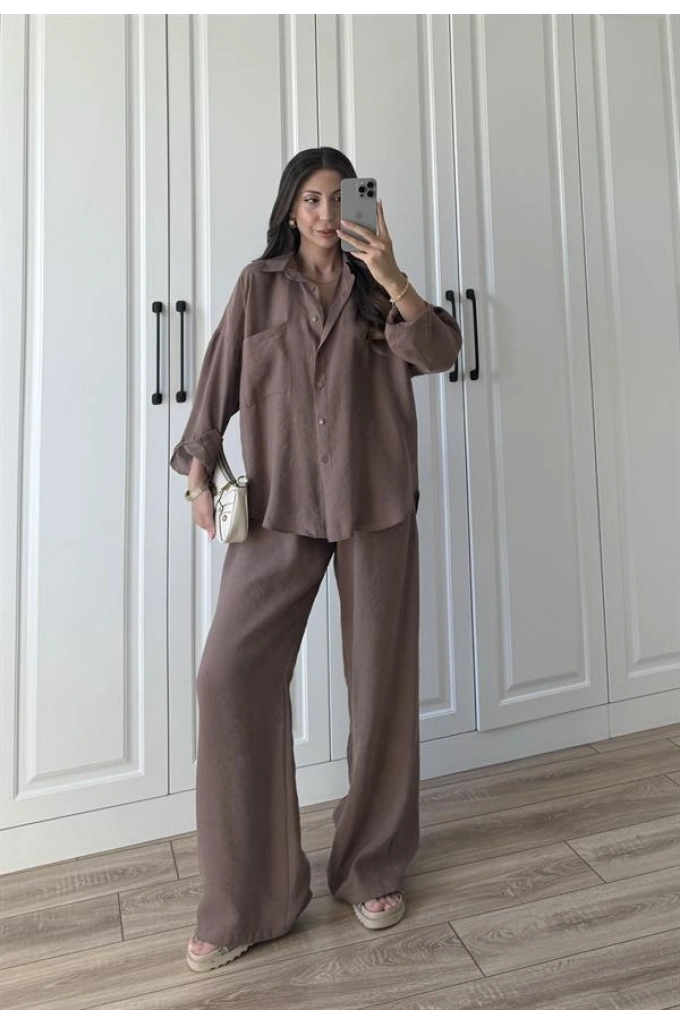 Labu Tensel Oversize Basic Cappuccino Takım