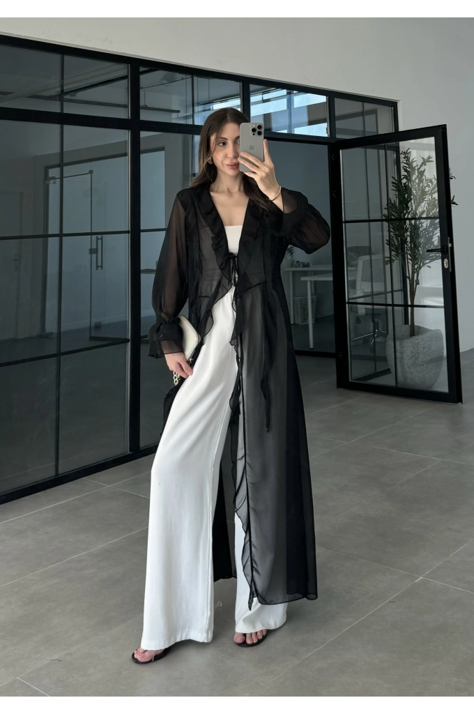 Maxi Boy Siyah Tül Pareo