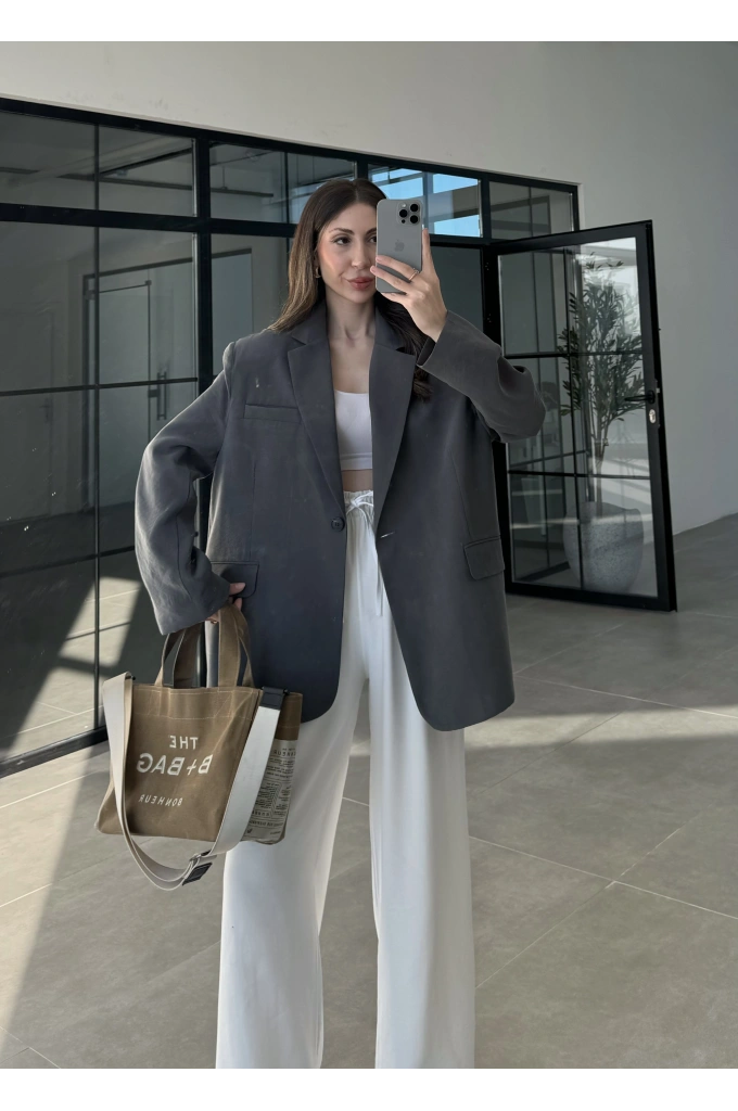 Perla Premium Tensel Antrasit Ceket