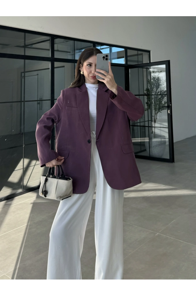 Perla Premium Tensel Vişne Ceket