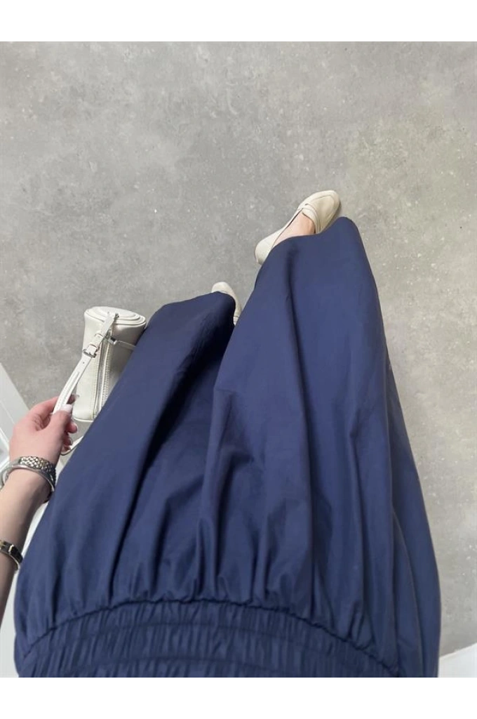 Poplin Kumaş Premium Lacivert Etek