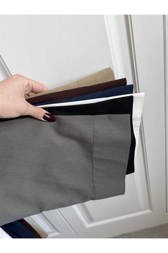 Taş Yandan Bağlamalı Gabardin Kimono Ceket