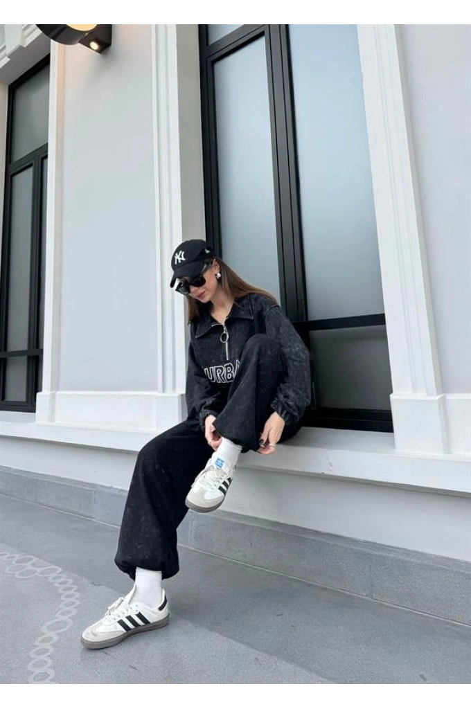Urban Yıkamalı Oversize Eşofman Takımı