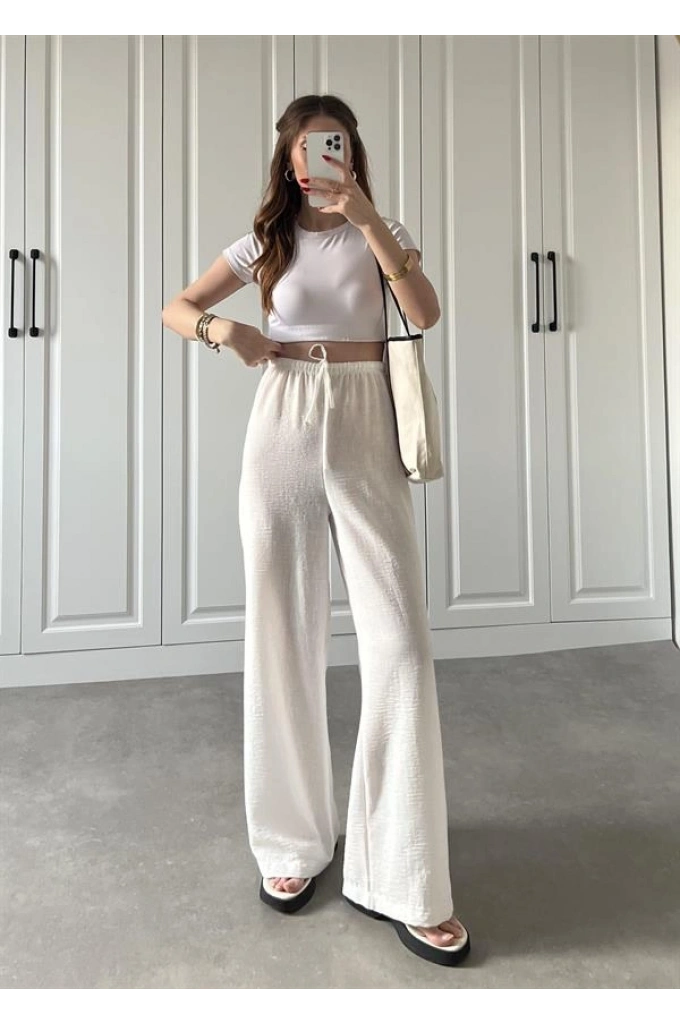 Zr Model Pinterest Beyaz Keten Pantolon