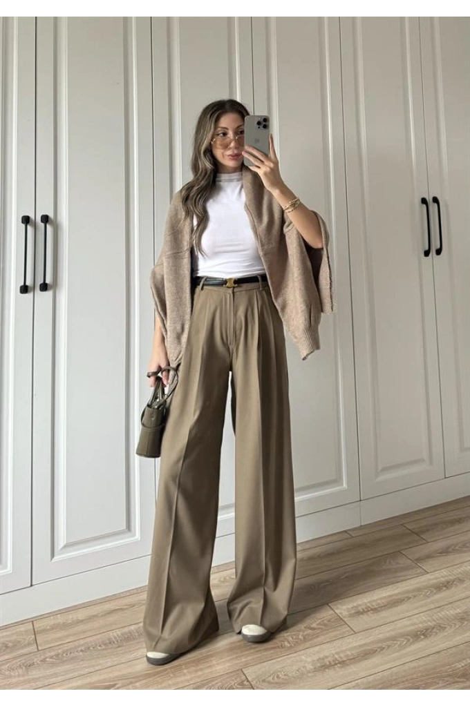 ZR Model Premium Karamel Kumaş Pantolon