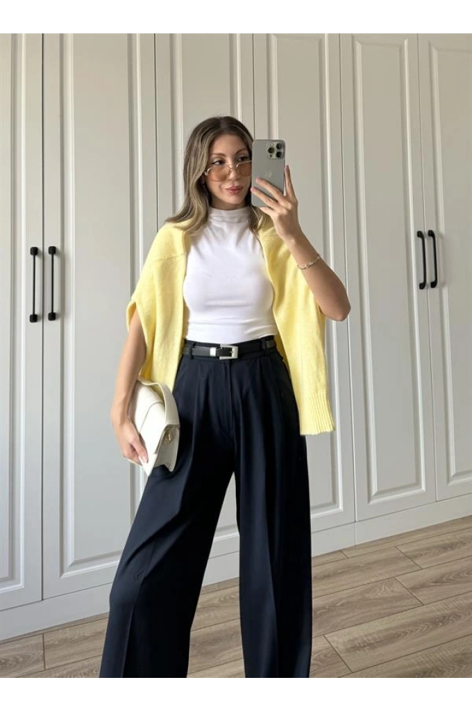 ZR Model Premium Lacivert Kumaş Pantolon