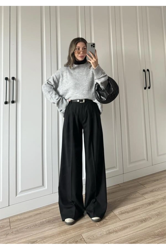 ZR Model Premium Siyah Kumaş Pantolon