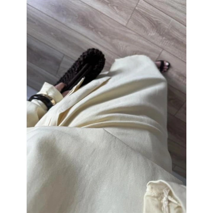 Anvelop Tasarım Keten Sarı İkili Takım