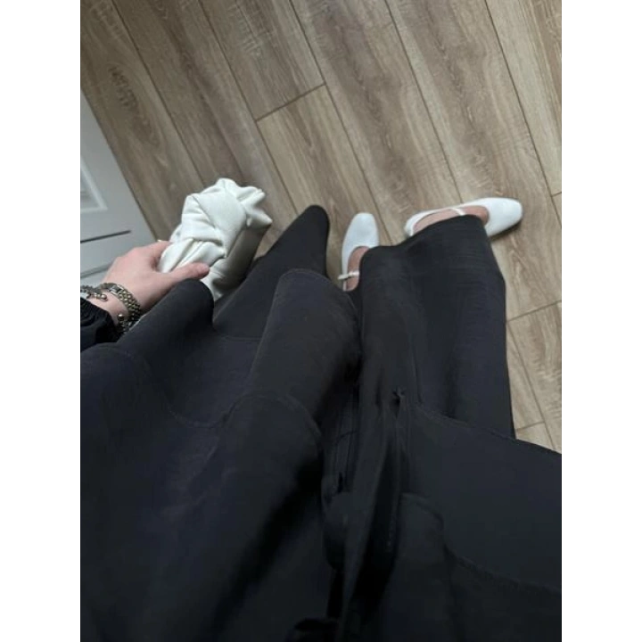 Bebe Yaka Tasarım Siyah Modal Etekli Takım