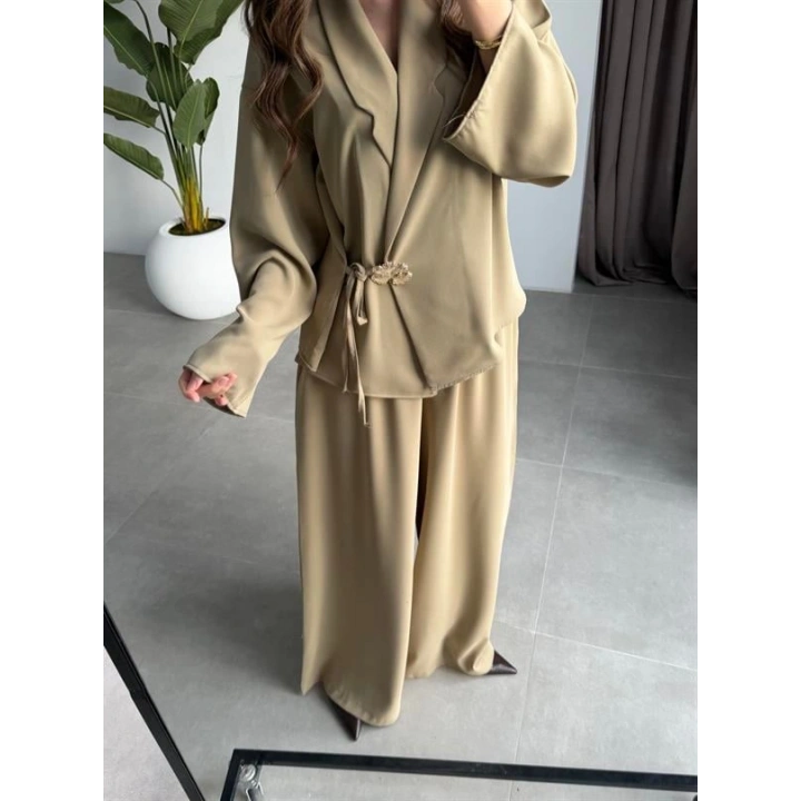 Çıkarılabilir Yonca Detaylı Mint Yeşili Takım