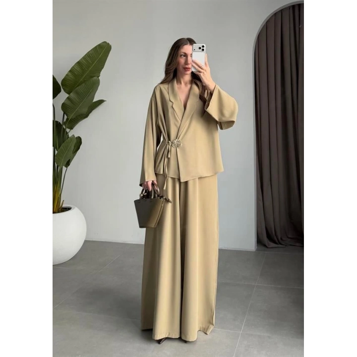 Çıkarılabilir Yonca Detaylı Mint Yeşili Takım