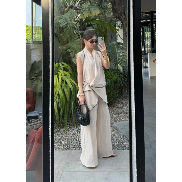 Dora Kruvaze Modal Bej Takım