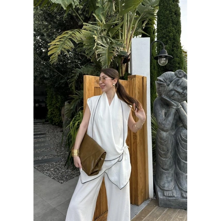 Dora Kruvaze Modal Beyaz Takım