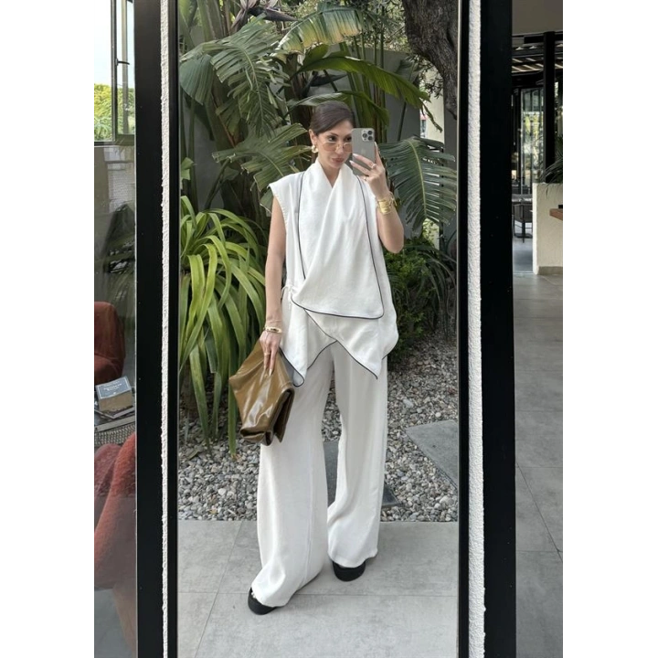 Dora Kruvaze Modal Beyaz Takım