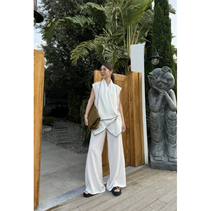 Dora Kruvaze Modal Beyaz Takım