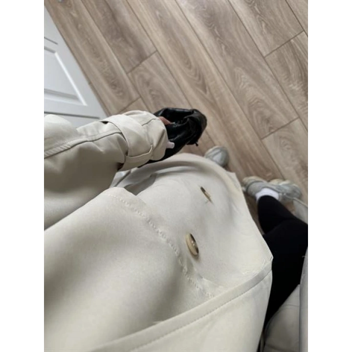Ekstra Oversize Premium Taş Trençkot
