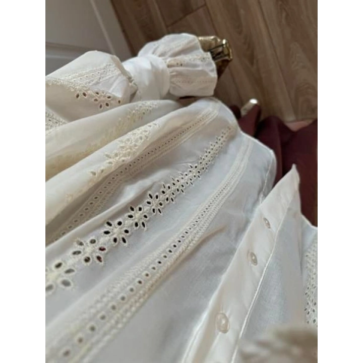 Fisto Oversize Kolları Volanlı Gömlek