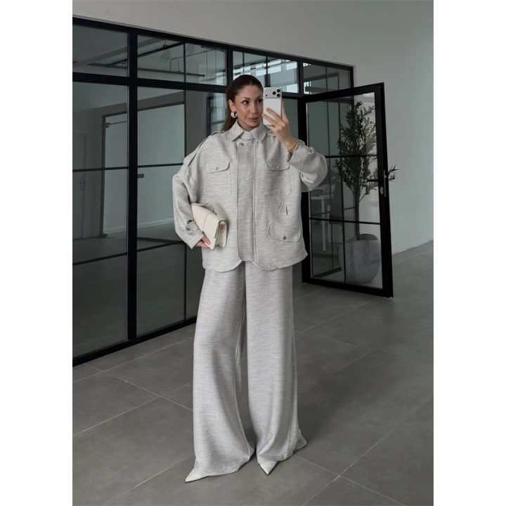 Gri Premium Ceket Pantolon Takım