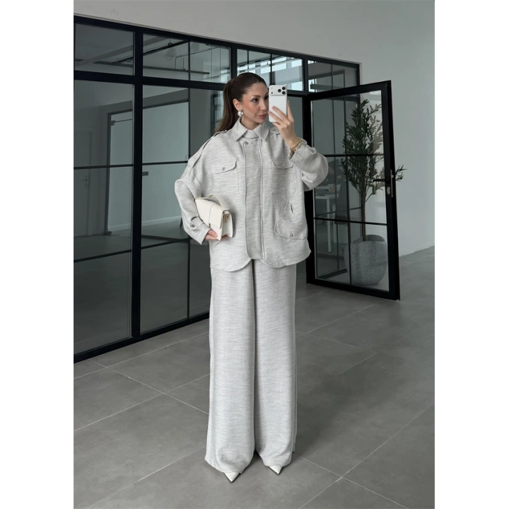 Gri Premium Ceket Pantolon Takım