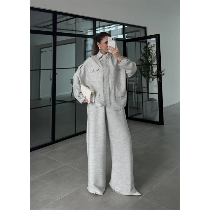 Gri Premium Ceket Pantolon Takım