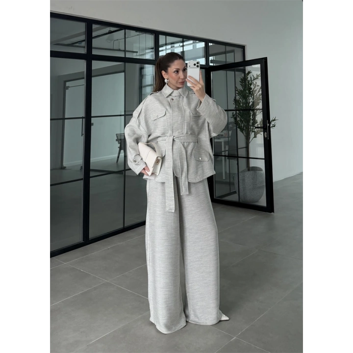 Gri Premium Ceket Pantolon Takım