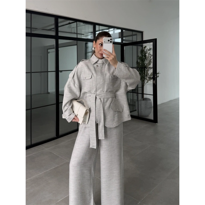 Gri Premium Ceket Pantolon Takım