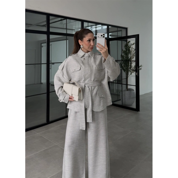 Gri Premium Ceket Pantolon Takım