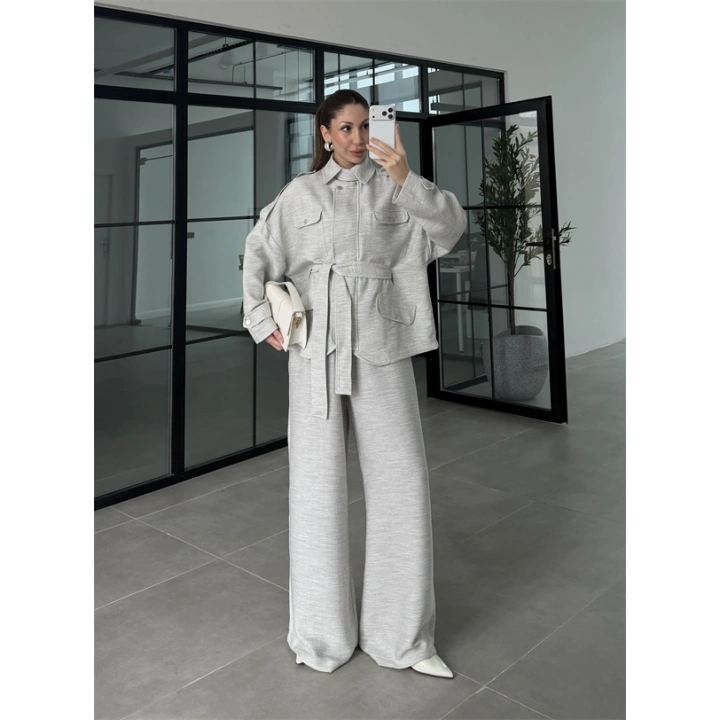 Gri Premium Ceket Pantolon Takım