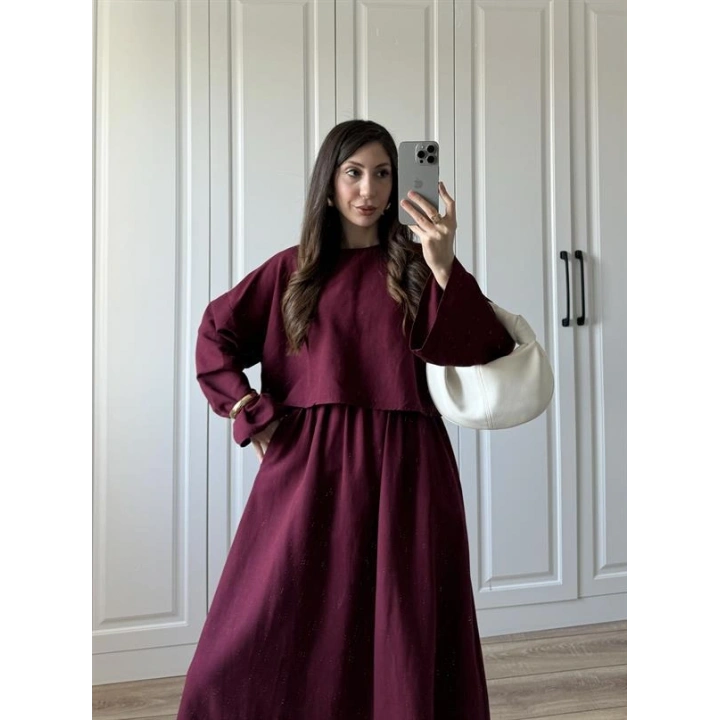 Hot Ham Keten Bordo Etekli Takım