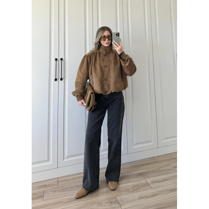 Hot Yükselbel Premium Siyah Palazzo Jean