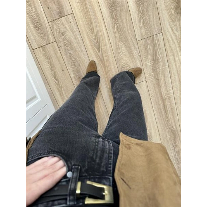 Hot Yükselbel Premium Siyah Palazzo Jean