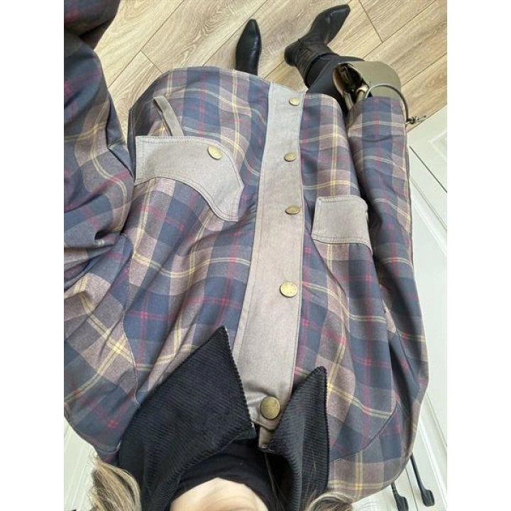 Kadife Yakalı Astarlı Premium Parka Trençkot