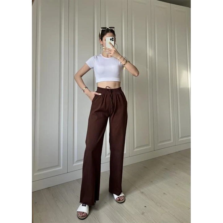 Kahve Yazlık Coton Pantolon