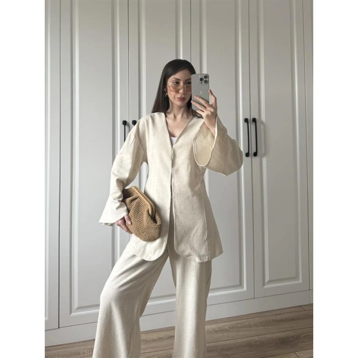 Kancalı Premium Taş Keten Takım