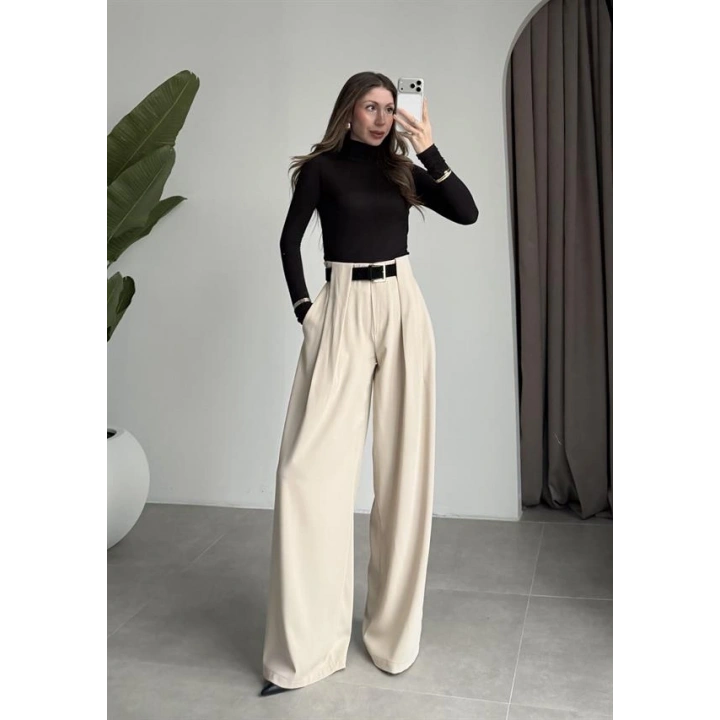 Köprü Detay Kemerli Taş Palazzo Pantolon
