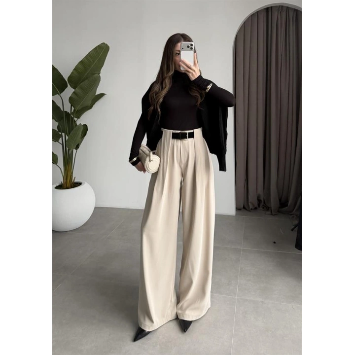 Köprü Detay Kemerli Taş Palazzo Pantolon