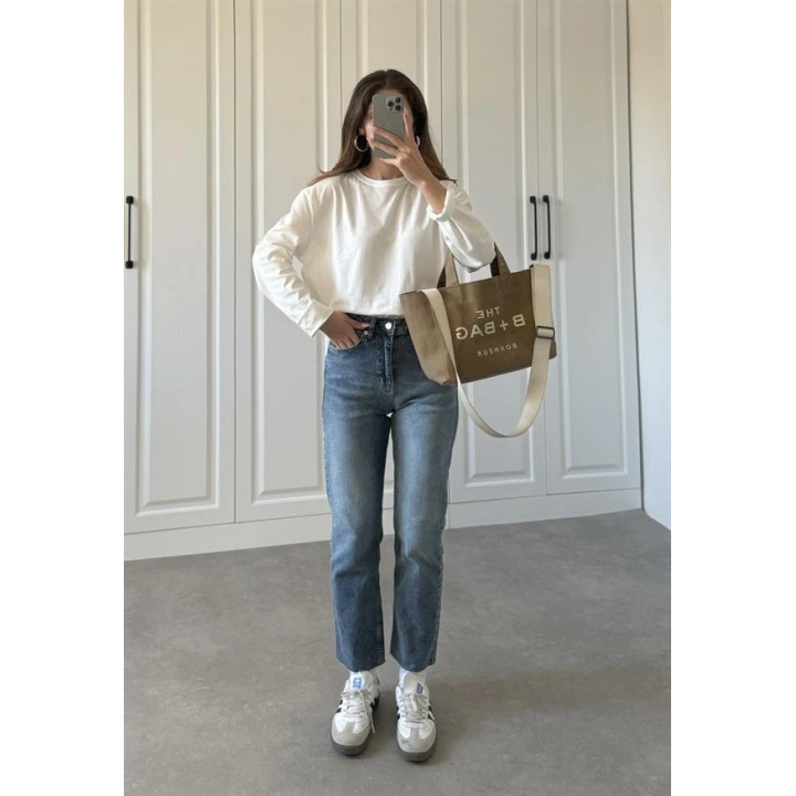 Koyu Mavi Straight Fit Jean