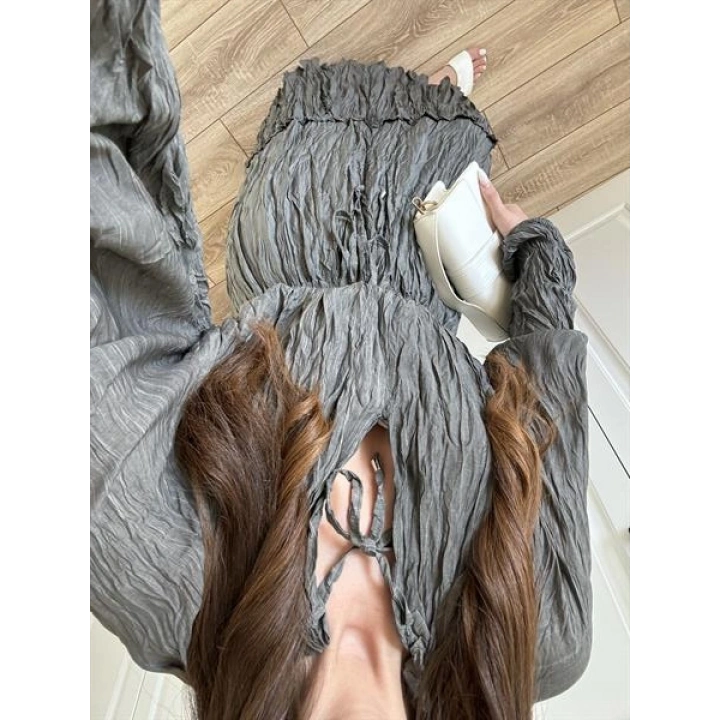 Kraş Kumaş Antrasit Etekli Takım