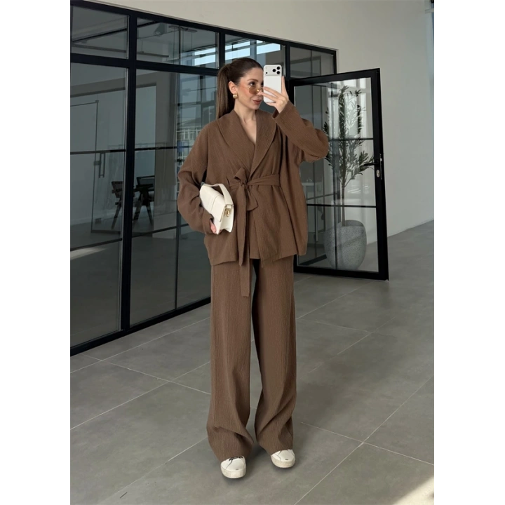 Krinkıl Bağlamalı Kahve Takım