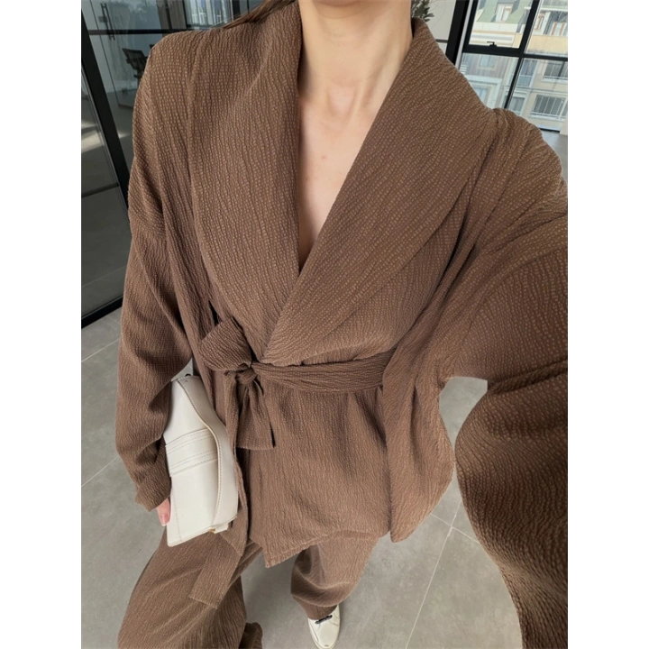 Krinkıl Bağlamalı Kahve Takım