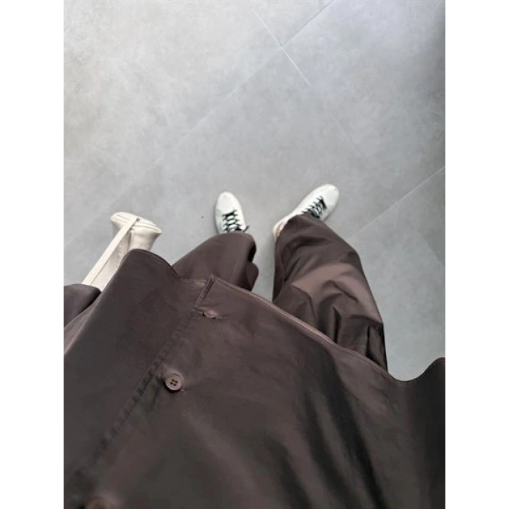 Kruvaze Pinterest Model Saten Dokulu Kahve Takım