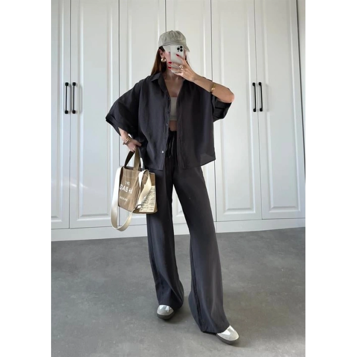 Mari Tensel Antrasit Gömlek Takım