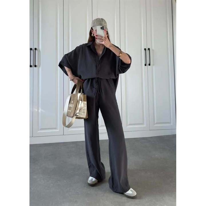 Mari Tensel Antrasit Gömlek Takım