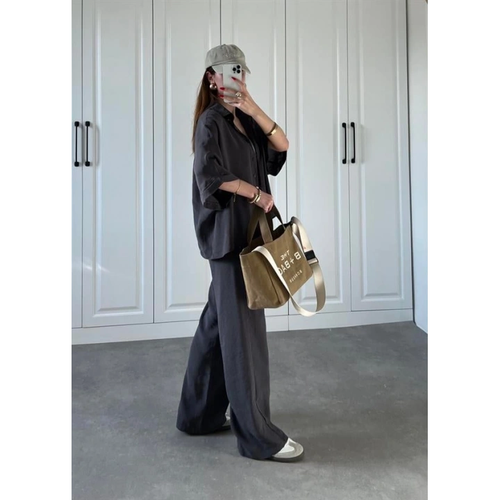 Mari Tensel Antrasit Gömlek Takım